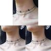 Gothic Crystal Necklace For Women With Geometric Pendant And Cross Chain