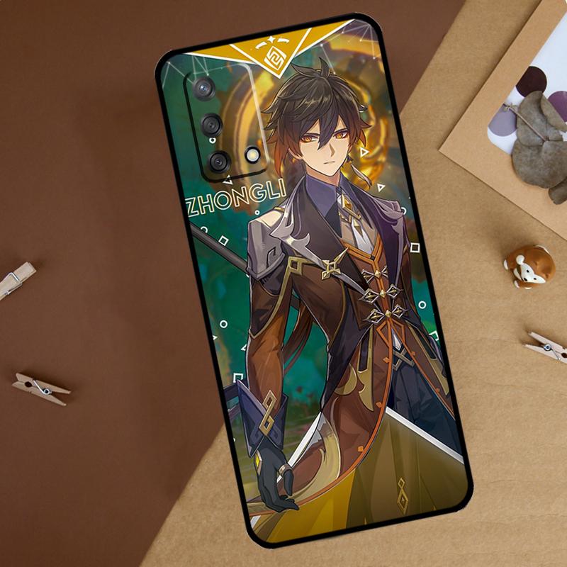 Zhongli Genshin Impact For Oppo A18 A38 A58 A78 A98 A40 A60 A80 A74 A94 A54 A16 A76 A96 A15 A57S A17 A77 Phone Case