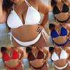 Womens Solid Push Up Padded Plus Size Bikini Set Swimsuit Bathing Suit Swimwear
