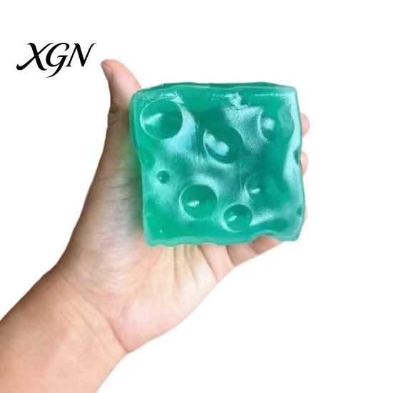 Relaxing Desk Toy Shapeable Cheese Cube Squeeze Toy, Anxiety Relief Block Sensory Fidget Tool Fake Pinch Home Office Relaxation Tactile