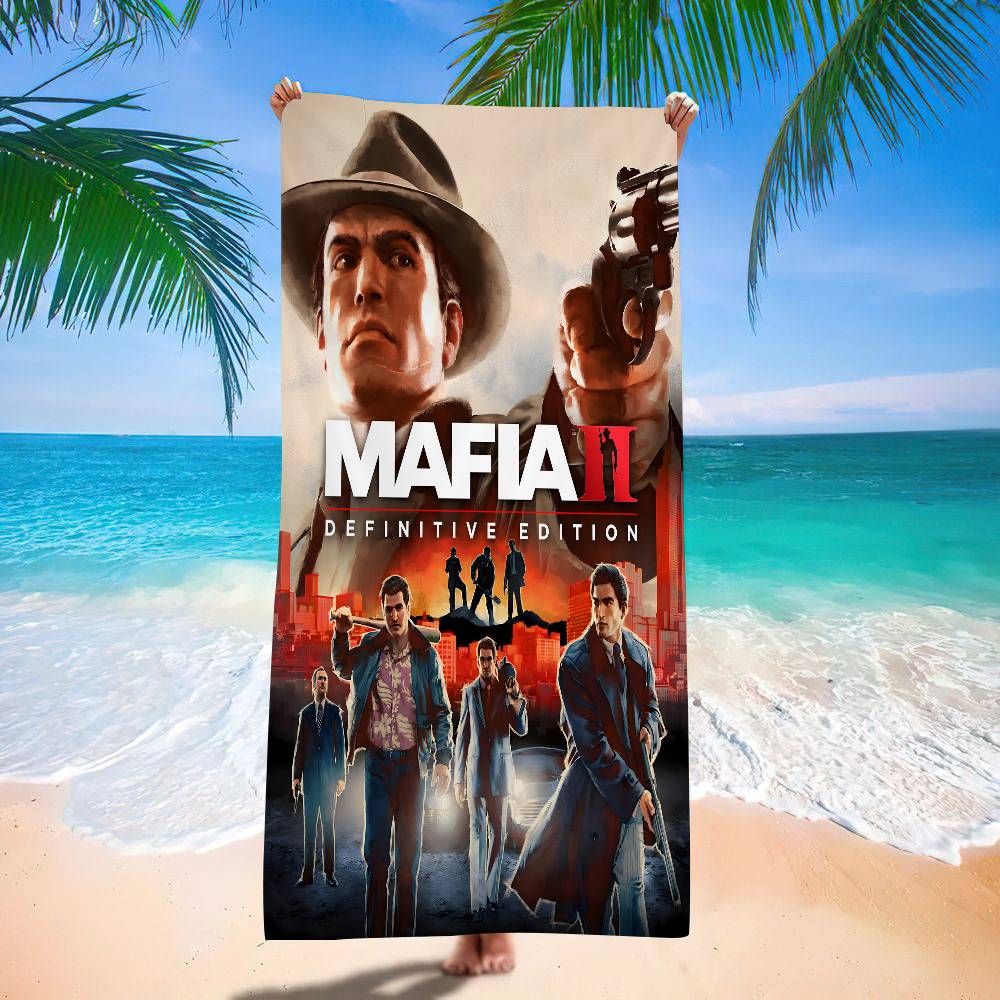Mafia Definitive Edition Винтажное Микрофибровое Пляжное Полотенце Впитывающее Быстросохнущее Мягкое Для Йоги Плавания Курорта Альпинизма