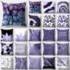 Purple Geometric Pillowcase Decorative Cushion Cover Home Sofa Square
