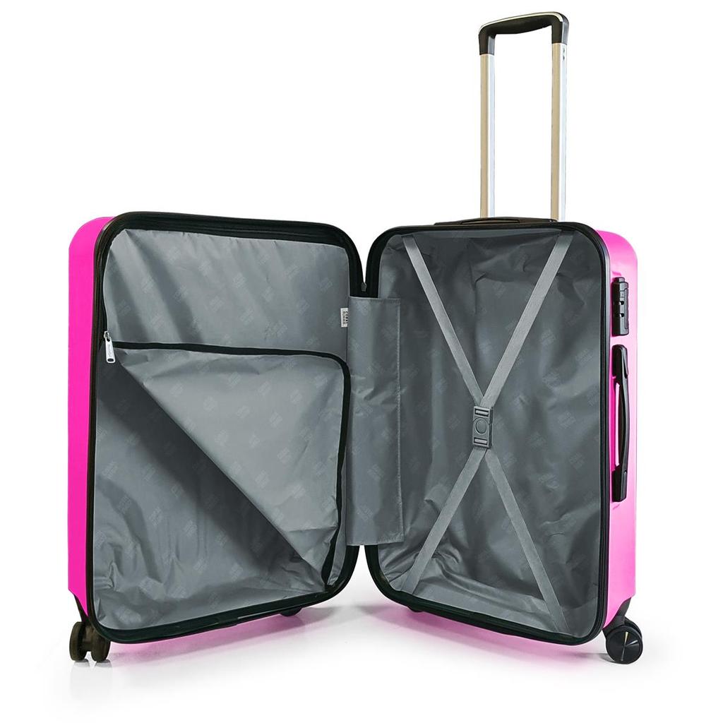 coral high Набор чемоданов из 3-х предметов розового цвета из АБС-пластика 16415