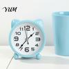 Bedside Alarm Clock Cat Ear for Kids, Silent Non-Ticking Metal Analog Desk Clock, Battery Powered Home Office Decor Non Ticking