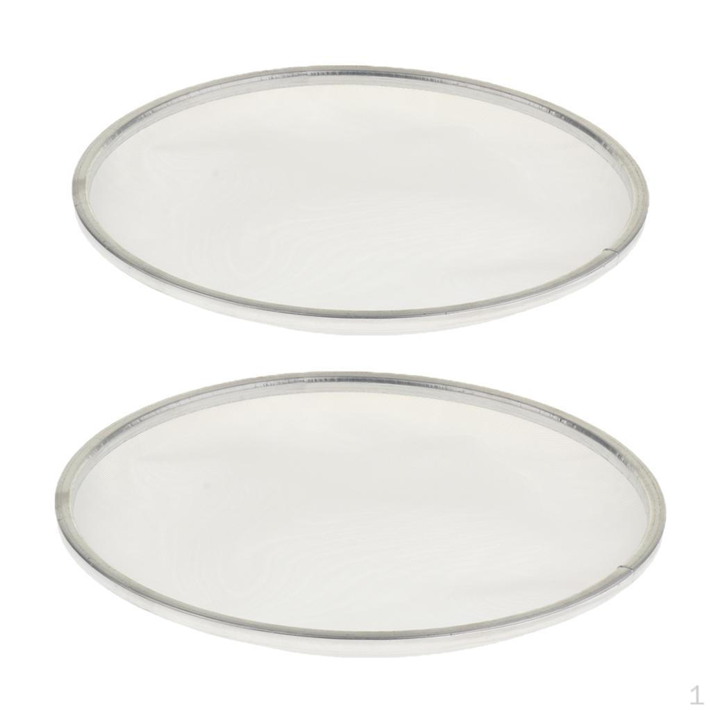 2-слойный сетчатый набор барабанных пластиков Бесшумные пластики Белый Басовые детали