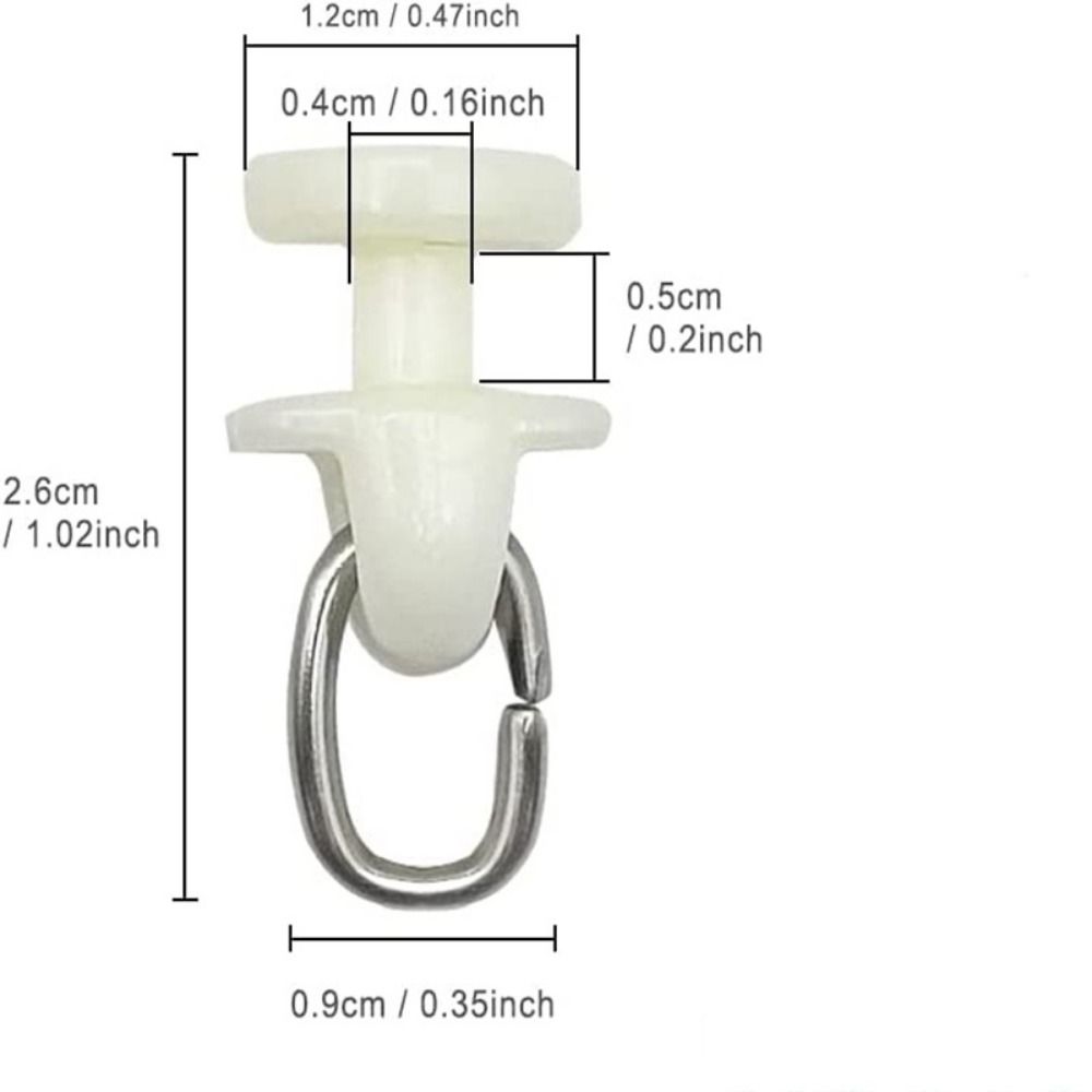 50 шт. Пластиковые глайдеры для шторной направляющей, прочные и надежные ролики-крючки для штор, шторы для комнаты