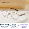 BCLEAR Овальные модные женские корейские очки с защитой от синего света для защиты глаз, женские оптические очки, новый полый дизайн