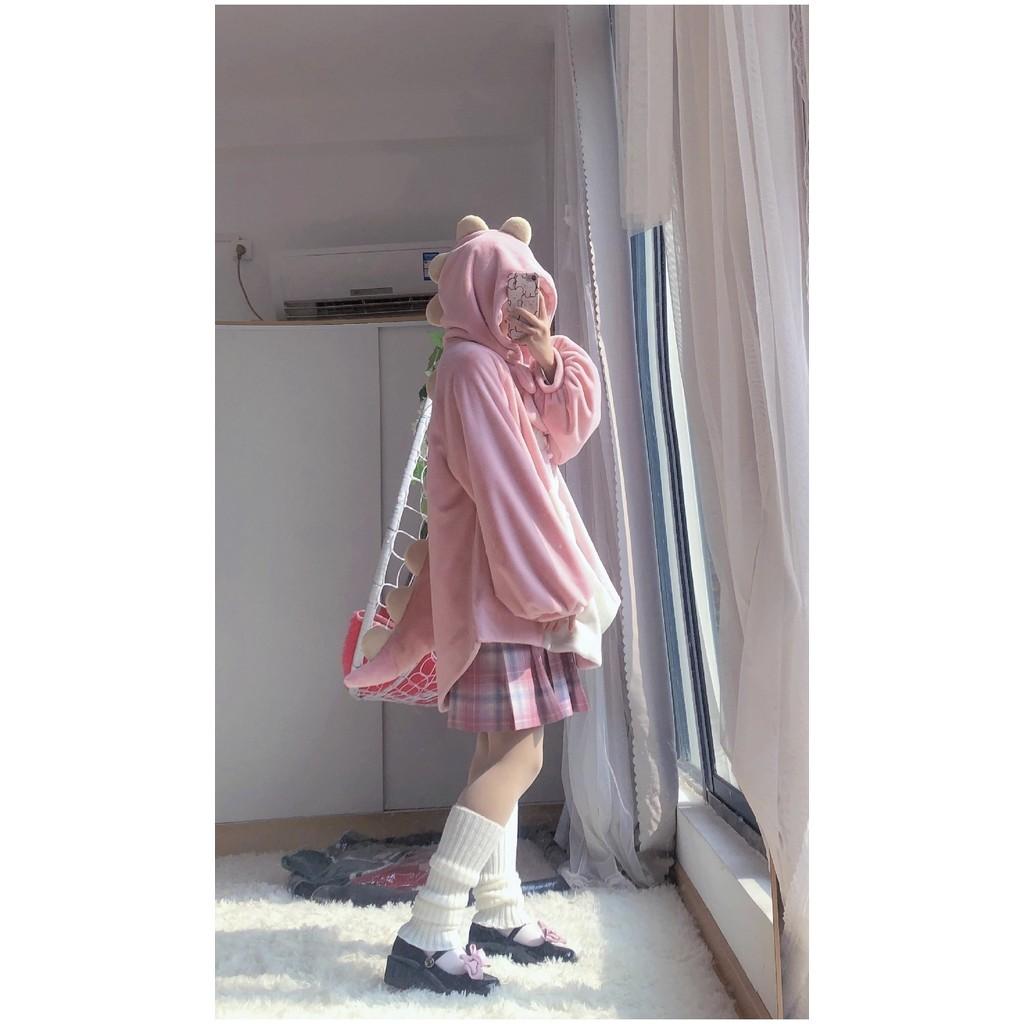 Маленький хвост динозавра с толстым бархатным пальто женская одежда зимняя куртка новая Лолита милый бант сращивание бархатные толстовки женский топ