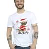 Рождественская мужская футболка с мопсом 'Merry Christmas'