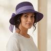 Portable Big Brimmed Woven Cap Hollow Out Bucket Hat Folding Sun Cap Bow Fisherman Cap  Camping