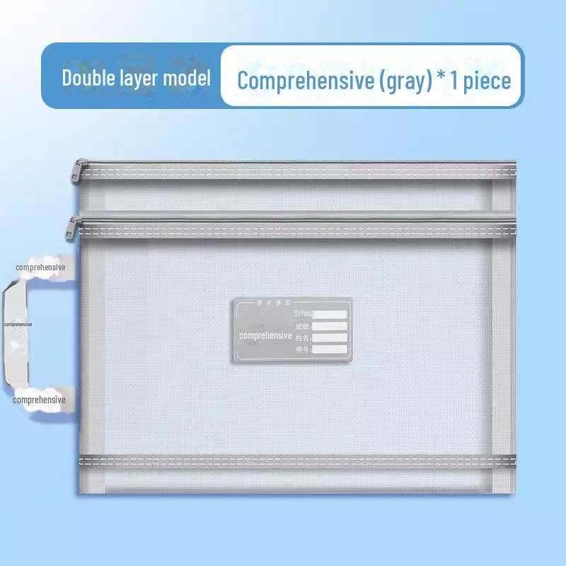 A4 Mesh L-Shaped Student Storage and Book Bag