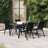 VidaXL 5-piece Garden Dining Set Black 3095979