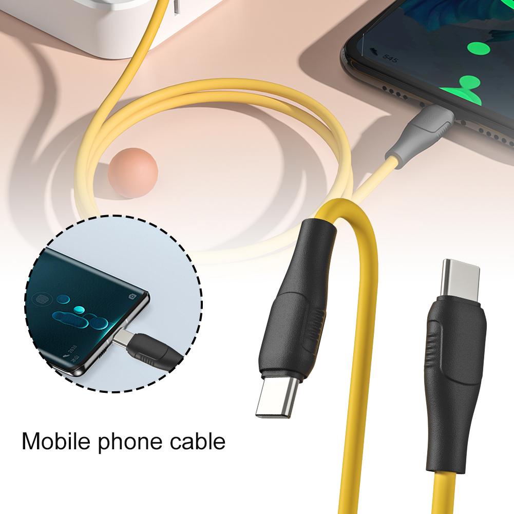 Кабель USB Type C - Type C 60 Вт 2,4 А для передачи данных для iPhone 15 Быстрый кабель Poco Type Провод Dat S0X6