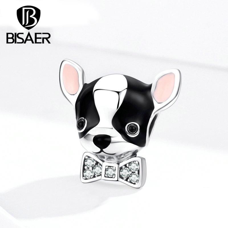 BISAER Mini Cute Beatiful Chihuahua Charm Beads for Women