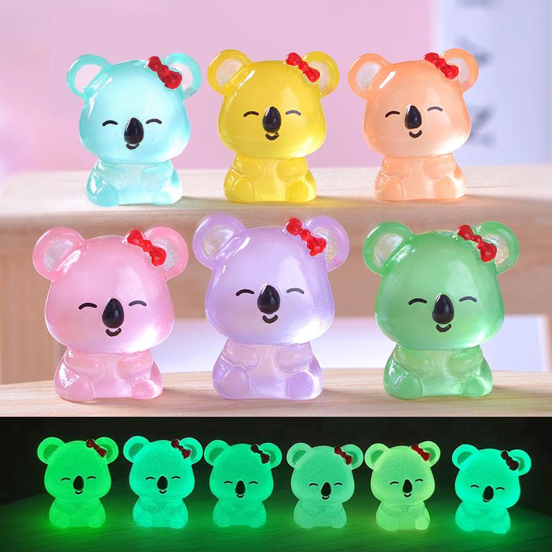 1 шт. красочные светящиеся коалы микро ландшафтные аксессуары уличный миниатюрный декор светящийся в темноте украшение для сада своими руками фея