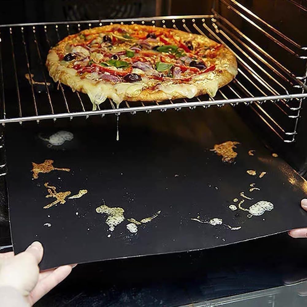 2 Pack of Heavy Duty Non-Stick Oven Liners: BPA and PFOA Free, Great for electric ovens, gas stoves, microwaves, charcoal and gas grills