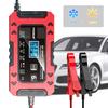 12В 6А Зарядное устройство для автомобильного аккумулятора с температурной компенсацией Ремонт автомобильного аккумулятора Десульфатор ЖК-дисплей Импульсное Полностью интеллектуальное зарядное устройство