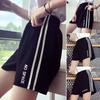 Plus Size Women Letter Printed Yoga Running Shorts Ladies Gym Workout High Waist Casual Sports Pants