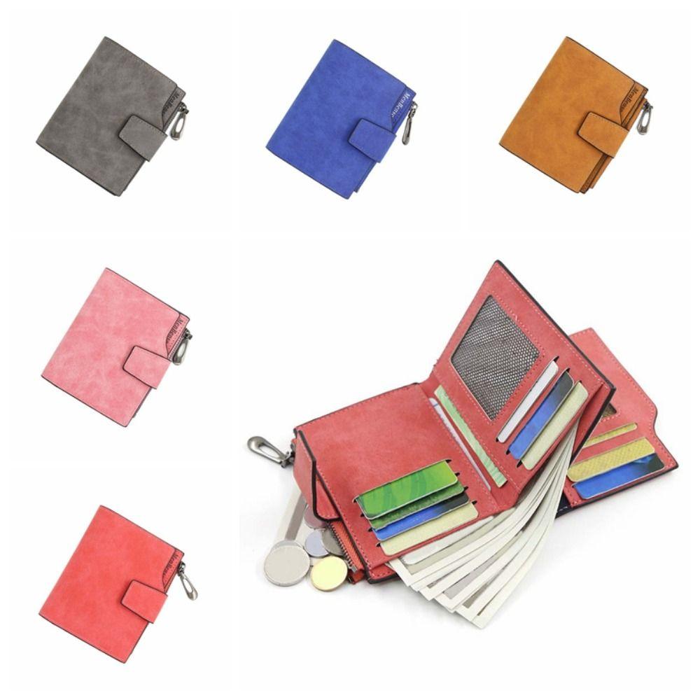 Large Capacity Cash Purse Bag PU Leather Short Wallets Elegant Pocket Purse Wallet  Outdoor
