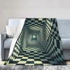 Whirlpool Dizziness Pattern Plush Flannel Throw Blanket for Couch Chair Sofa Bed  Super Soft Bedspread for Girls and Boys