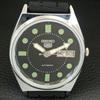 АВТОМАТИЧЕСКИЕ ВИНТАЖНЫЕ ВОССТАНОВЛЕННЫЕ МУЖСКИЕ ЧАСЫ SEIKO 5 ЯПОНИЯ ЧЕРНЫЙ ЦИФЕРБЛАТ a444455-1