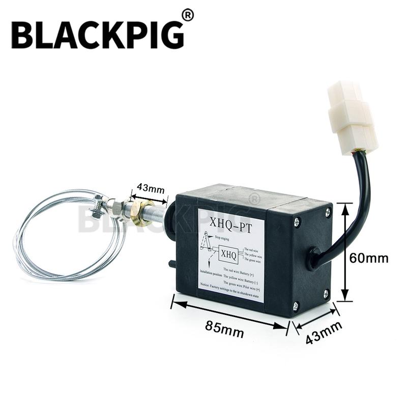 2026 XHQ-PT Diesel Engine Flame Out Device Off Valve Stop Solenoid Valve Set Power On Power Off pull Type For Generator Parts