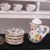 1 комплект 1:12 модных реалистичных легких миниатюрных чайных напитков, чашка с блюдцем, модель игрового домика, игрушечный реквизит для сцены
