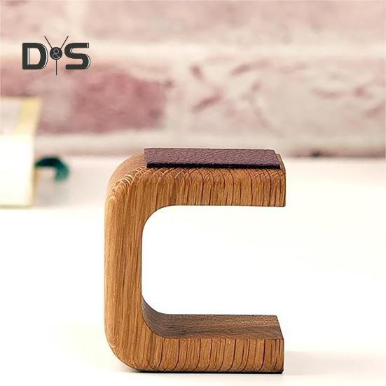 Деревянная подставка для часов с верхним слоем из искусственной кожи, декоративный орнамент в скандинавском стиле, гладкие края, органайзер для часов