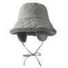 Down cotton fisherman's hat children's autumn and winter new thickened lamb down warm windproof ear protector basin hat shows small face