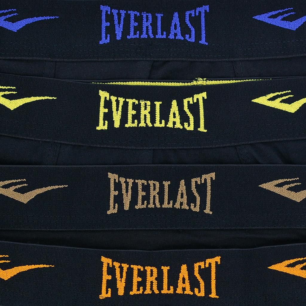 EVERLAST Men's Boxers 4 Pieces Cotton Underwear Black Color Logo