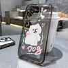Чехол для iPhone 14 Pro с рисунком собаки-бантика iPhone 15 Ударопрочный XS Max Мягкий 11/12/13 Модный 17