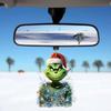 1/7Pcs Christmas Tree Ornaments Cartoon Green Elf Tree Hanging Decoration Acrylic Xmas Pendant for Holiday Car Window Wall Tree Decor