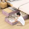 Clear Window Underbed Flat Storage Boxes Dual Zipper Clothing Blanket Storage Bag  Wardrobe