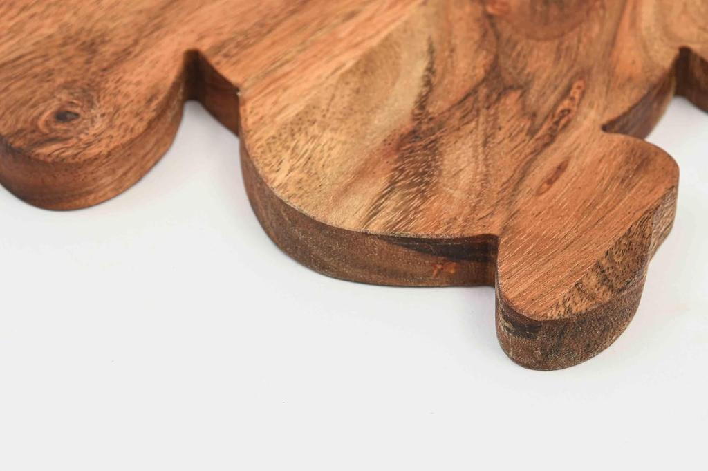 Bunny Shaped Wood Serving Board, Wood Cutting Board for Kitchen, Wooden Charcuterie Boards, Funny Dancing Bunny Serving Platter for Cheese and Food