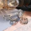 Letter Punk Style Retro Ring Open Ring Party Concert Fashion Jewelry Gift