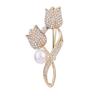 Brooch Tulip Rose Corsage Fashion Zircon Jewelry Accessories Party Design Elegant Brooch Pin Gifts Dress Luxury