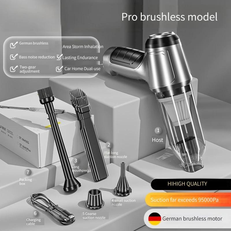 2024 Новый модернизированный автомобильный беспроводной пылесос с выдувом и всасыванием, универсальный портативный портативный мощный бесщеточный автомобильный пылесос двойного назначения высокой мощности
