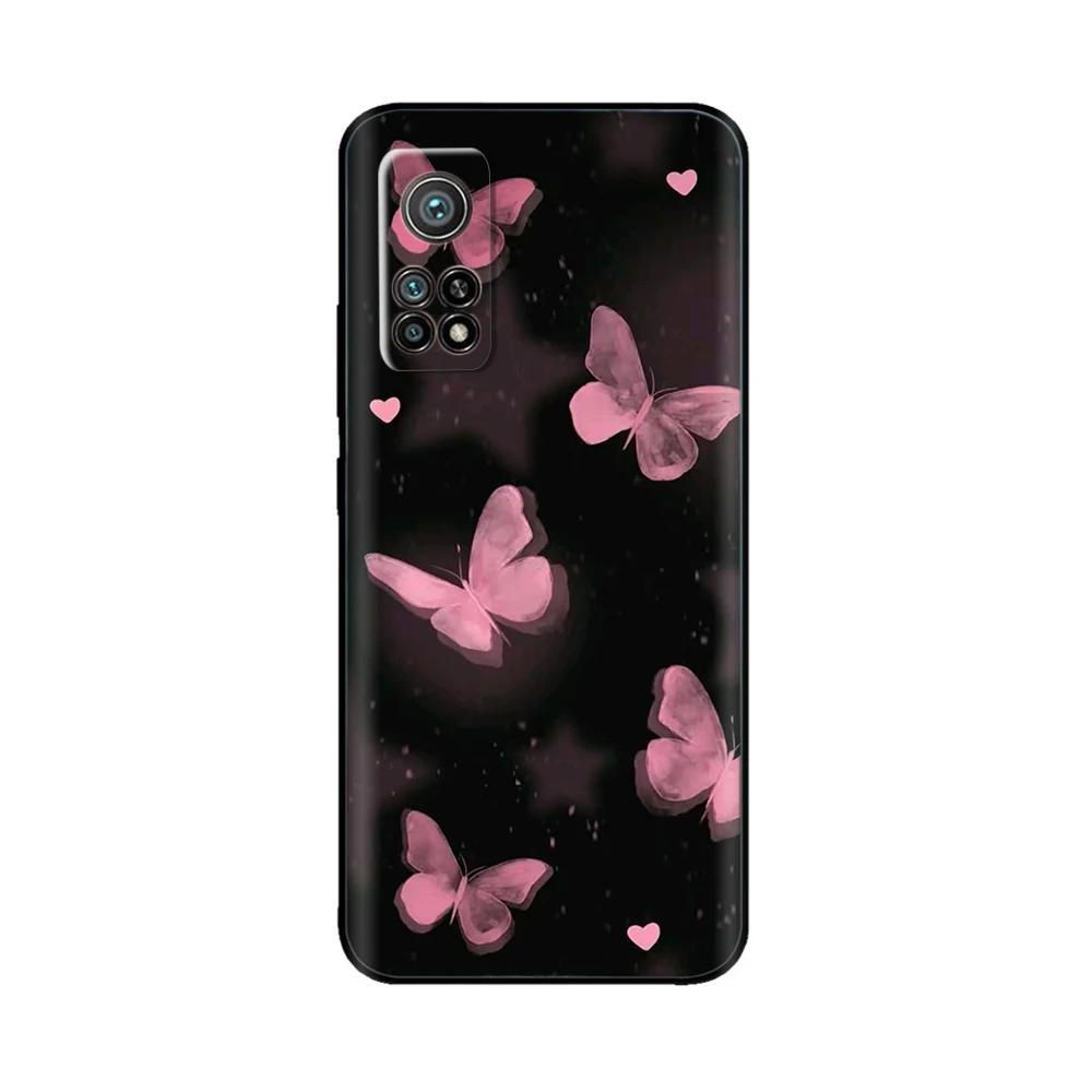 Чехол для телефона для Xiaomi Mi 10T Чехол Бабочка Сердце Мягкие Чехлы из Жидкого Силикона для Xiaomi Mi 10T Pro Mi10T Чехол для Xiaomi 10T Pro