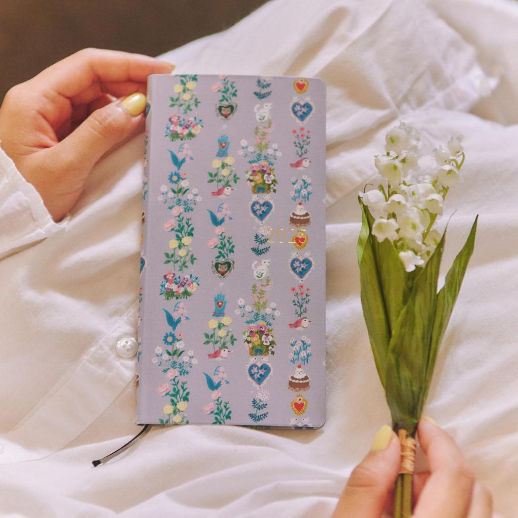 Hobonichi Techo 2025 Weeks от Юми Китагиси Красивый Январь Недельный Недельный Тонкий Вертикальный / Обои, Старт, Планировщик, Расположение на Левой Странице,