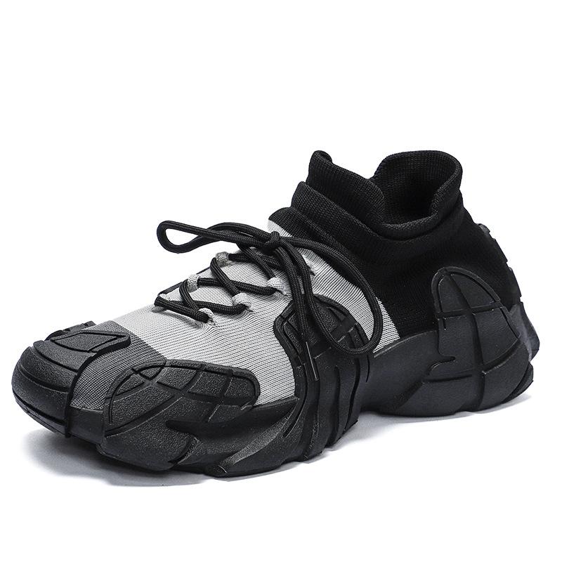 2025 осень новая тенденция спортивная обувь модная платформа мужские кроссовки папы корейская версия одинарная обувь молодежные носки обувь