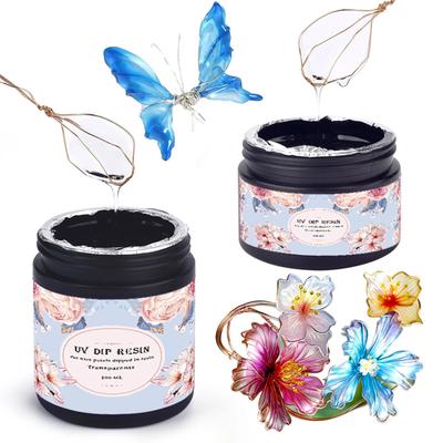 Практичный набор УФ-смол 50 г/100 г, прозрачная эпоксидная смола для цветочного декора и изготовления ювелирных изделий с 13 проводами