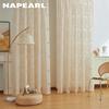 1 шт. NAPEARL жаккардовая оконная прозрачная занавеска Европейский дизайн цветы тюль занавеска для гостиной для домашнего декора