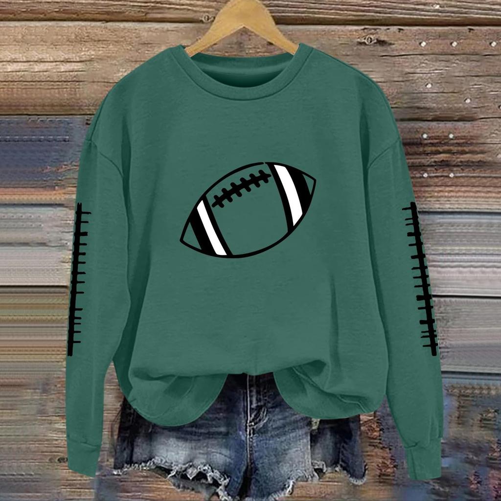 Женский модный и повседневный пуловер с длинными рукавами, принтом и круглым вырезом, спортивный топ-свитшот