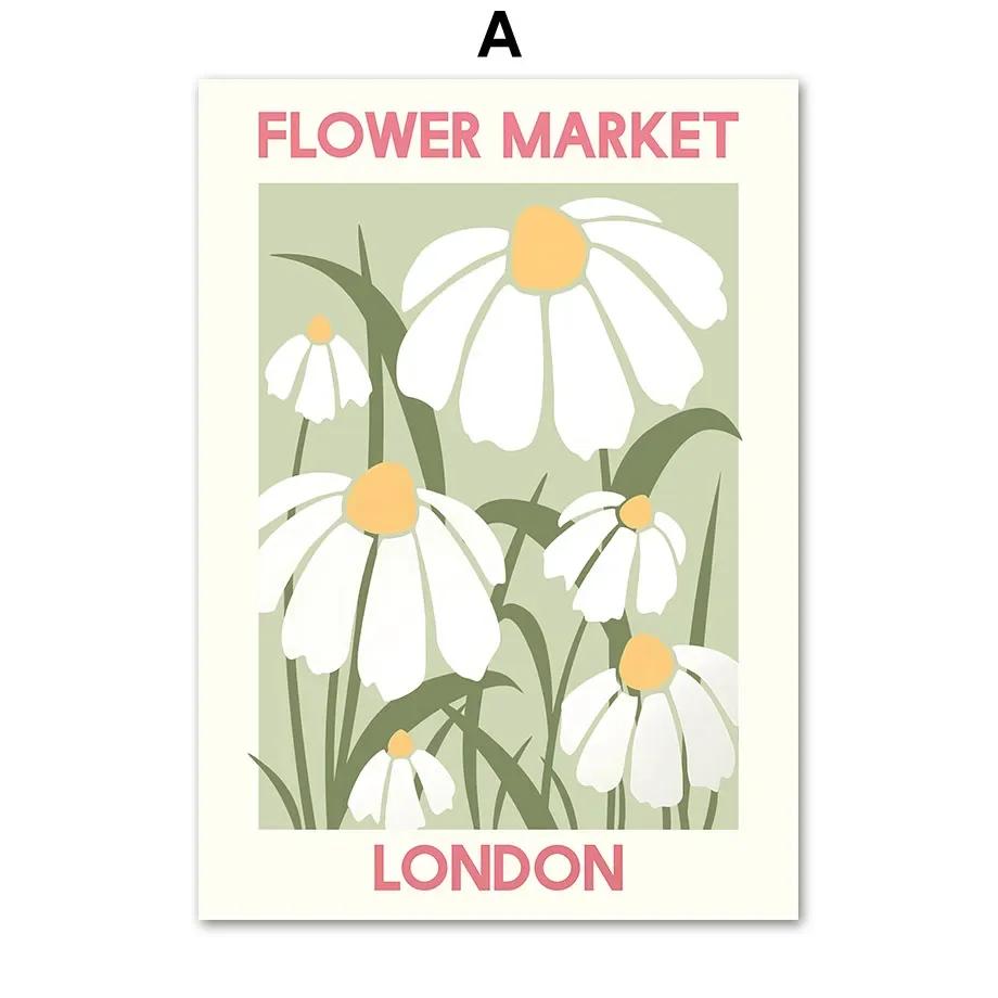 Abstract Matisse Flower Market Picasso Gallery Wall Art Canvas Painting And Prints Nordic PostersPictures For Living Room Decor