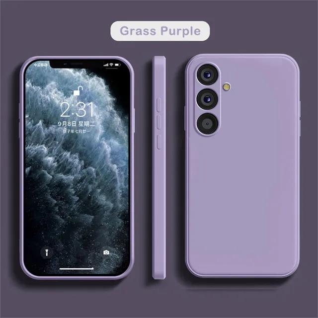 Galaxy S24 S23 Ultra S22 S25 Liquid Silicon Phone Case For Samsung Galaxy S24 Plus S23 S22 Ultra A54 A55 Soft Shockproof Cover
