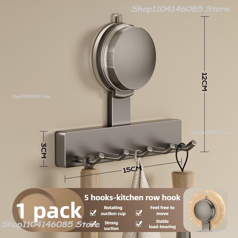 Strong Load-Bearing No Punching Suction Cup Hook Bathroom Wall Mounted Door Hanging Clothes Rack Clothes and Towel Racks