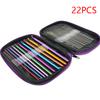 22Pcs Crochet Hooks Kits With Storage Bag Soft Handle Crochet Needles Yarn Weave Knitting Needles Set Diy Weaving Tool Hand Tool