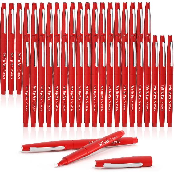 Lelix 20 Colors Felt Tip Pens, Medium Point Assorted Colors Markers Pens For Journaling, Writing, Note Taking, Planner Coloring, Perfect for Art