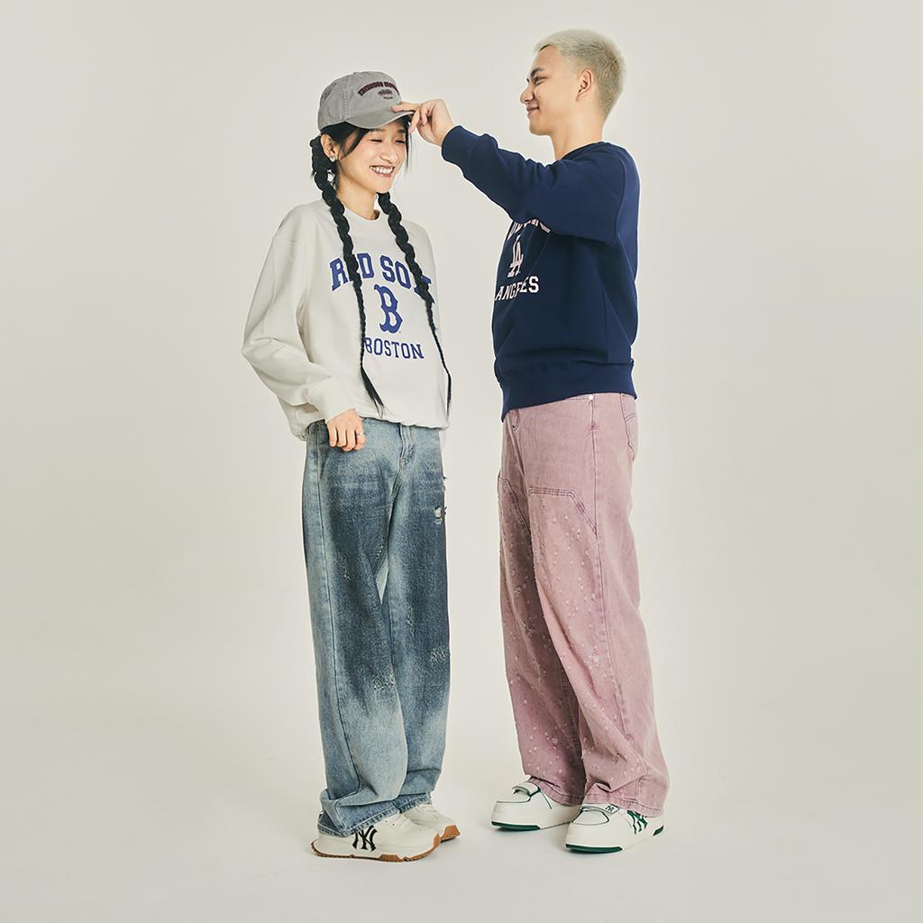 New MLB College Style Series Sweatshirt Unisex Dark Cream 3AMTV0134-43CRD