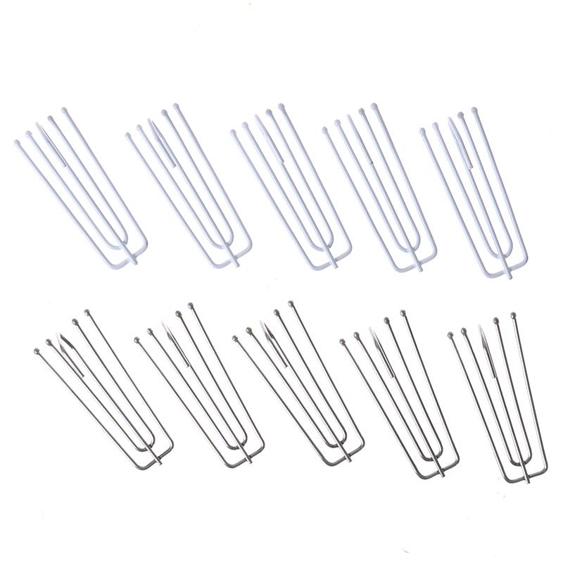 50 шт. Металлический крючок для штор с четырьмя зубцами, не ржавеющий, лента для штор, кольцо-зажим для шторной ткани